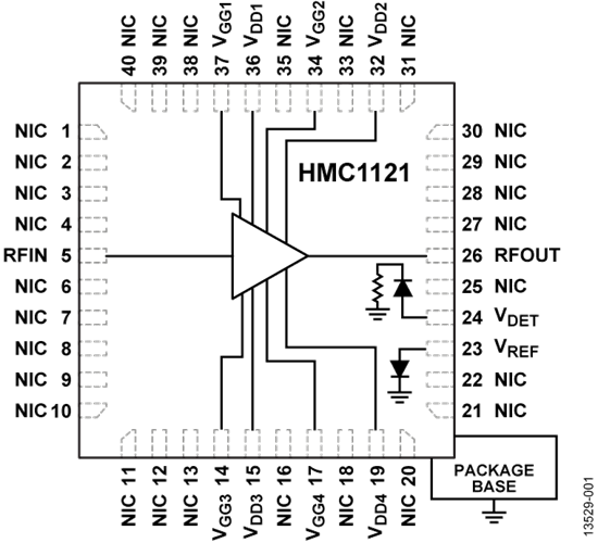 HMC1121LP6GE/HMC1121LP6GETR溫度補償片4 W功率放大器  ADI現(xiàn)貨