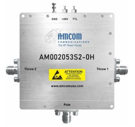 AMCOM大功率10–2000MHz單刀雙擲T/R開(kāi)關(guān)AM002053S2-0H