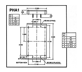 LPHA1/PHA1 AC-DC轉(zhuǎn)換器PICO