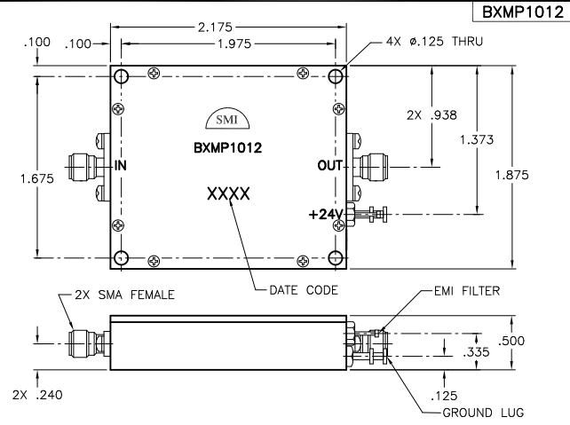 BXMP1012低噪聲射頻放大器API Tech