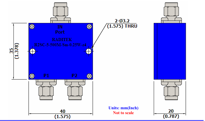 R2SC-5-500M-Sm-0.25W-z4功率分配器RADITEK