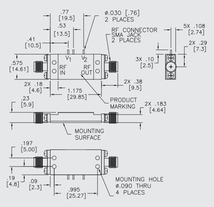 ?Teledyne防務(wù)電子A2CP11039射頻放大器5.0-10.0 GHz